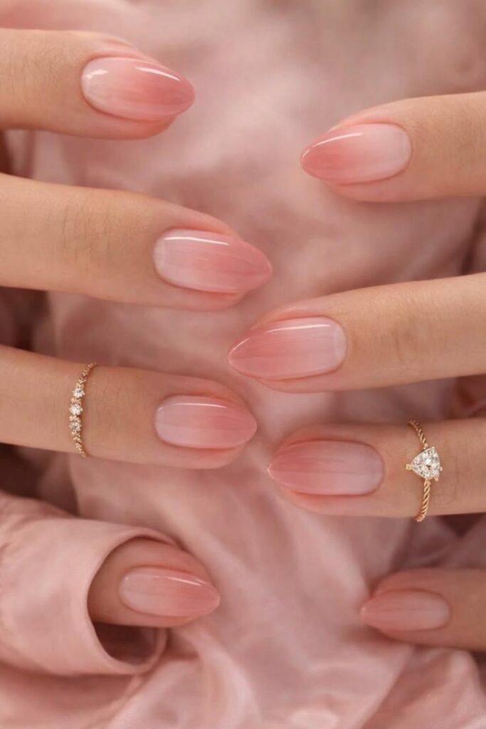 86 Neutral Nail Ideas That Look Expensive Without Even Trying 4 Barely-There Rosewood Jelly Nails