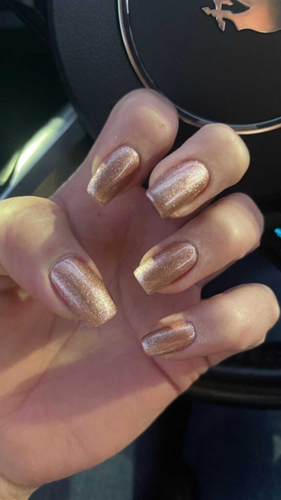 Champagne Beige with Scattered Rhinestones