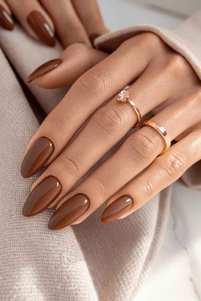 10 Simple Nail Designs for Beginners That Actually Look Expensive 11 Chocolate Brown Nails