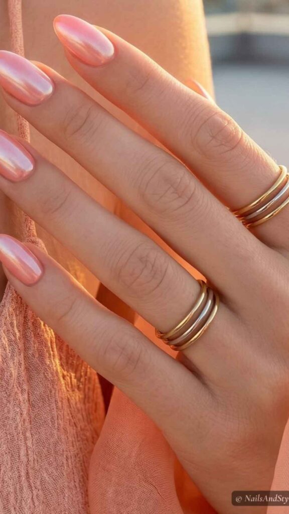 45 Best Summer Nails Ideas to Try in 2026 (Cute, Bright & Trendy Designs) 8 Chrome & Glazed Summer Nails