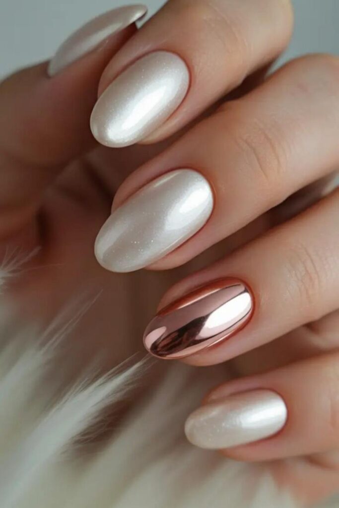Chrome Powder over Gel-like Polish