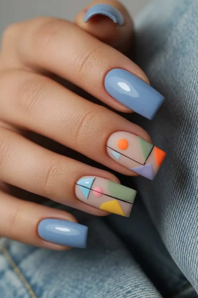 Color Block Nails in 90 Seconds