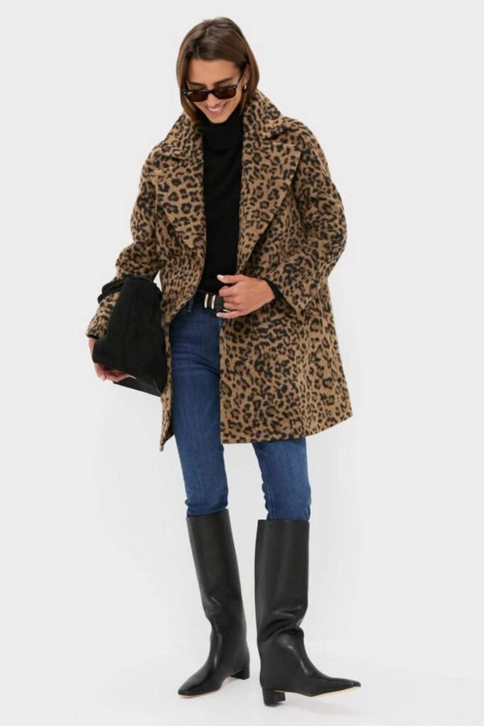 83 Curvy Girl Outfits That Look Effortlessly Chic (2026 Edit) 15 Deep-Toned Animal Print Coat over a Monochrome Base