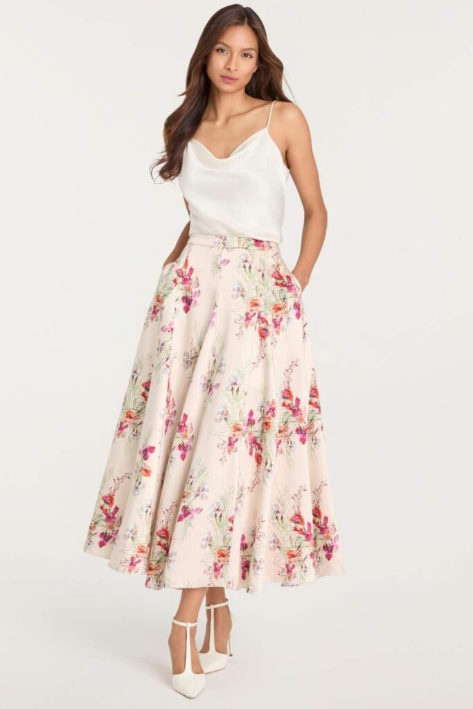19 Best Birthday Outfit Ideas That Feel Like You, But Make-An-Entrance 11 Floral Corset Top + High-Waisted Maxi Skirt