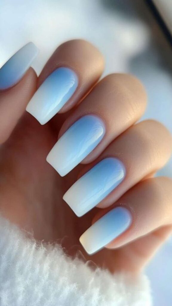 Frosty Blue with White Tips