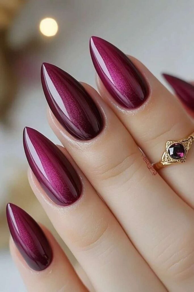 39 Quick Nail Designs Easy Enough to Do at Home (That Actually Look Salon-Done) 16 Glassy Jelly Nails in Deep Plum
