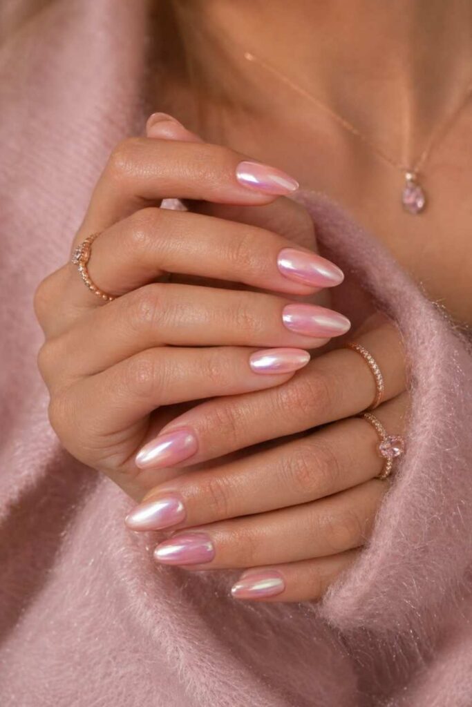 Glazed Strawberry Nails