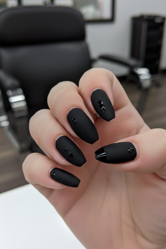 Matte Black Tips with Subtle Chrome Edge