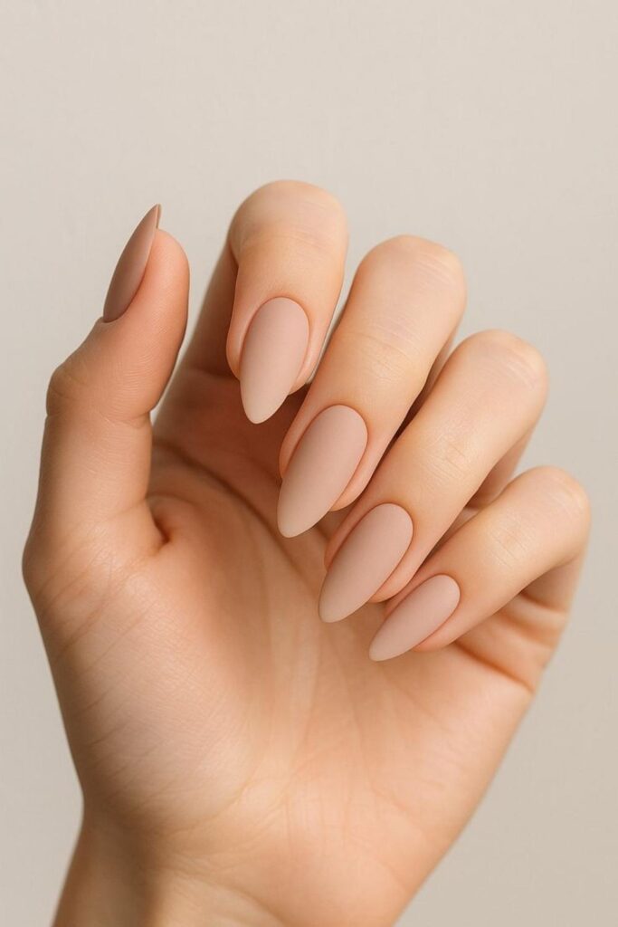 10 Simple Nail Designs for Beginners That Actually Look Expensive 3 Matte Nude with Glossy Tips