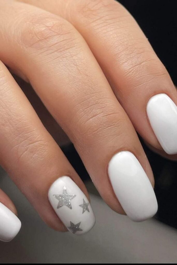 Minimalist Star Stamp on Soft Gray