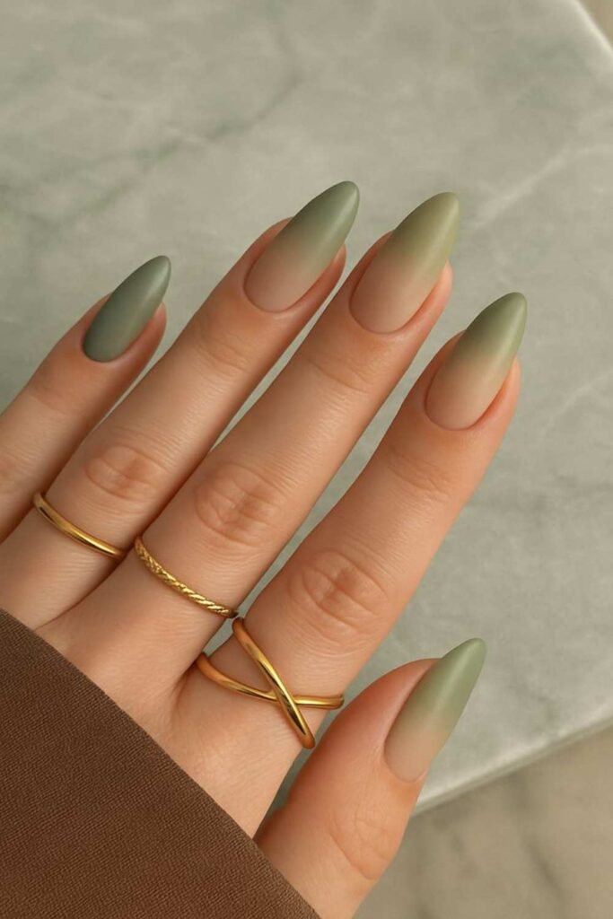 Mossy Olive with a Burnished Bronze Edge
