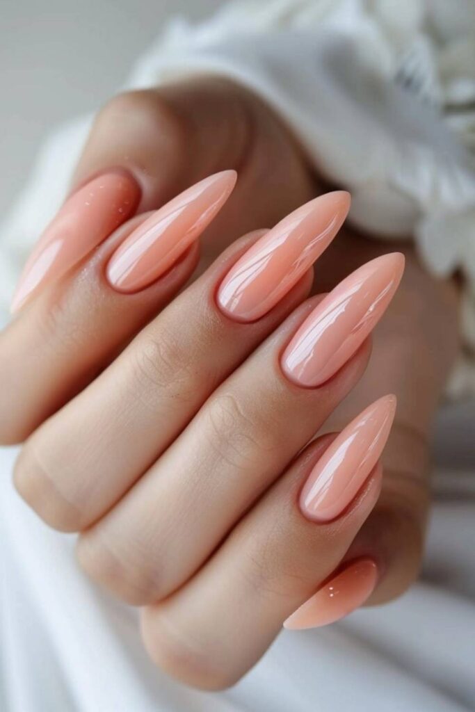 43 Blooming Gel Nail Art Ideas That Look Like They Took Hours (But Didn't) 15 Peachy Coral Bloom on a Sun-Kissed Bronze Base