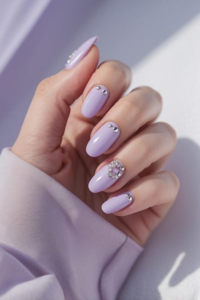 67 Nail Art Tutorial Ideas That Are Actually Worth Saving in 2026 12 Pearlescent Purple with Star Stamp Details