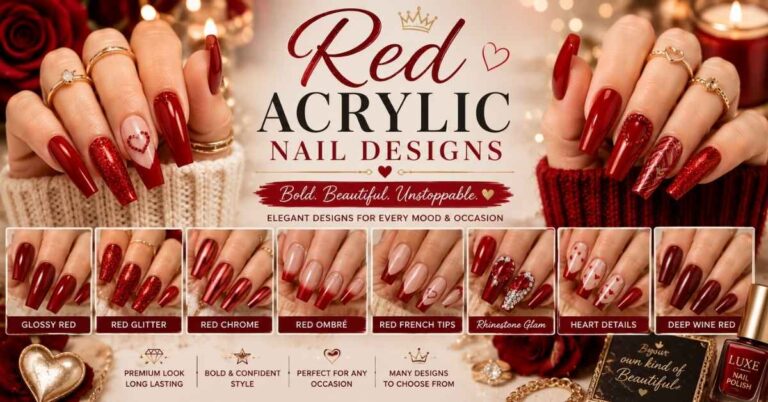 Red Acrylic Nail Designs