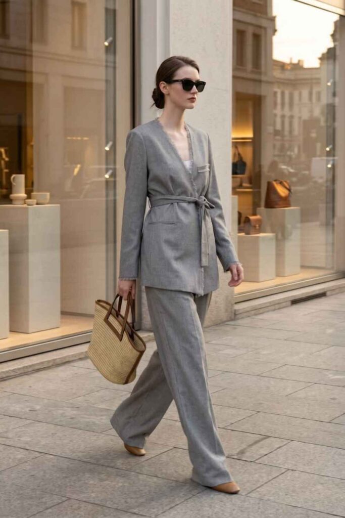 16 Capsule Wardrobe Ideas That Make Getting Dressed Ridiculously Easy in 2026 3 Relaxed Tailoring in Soft Earth Tones