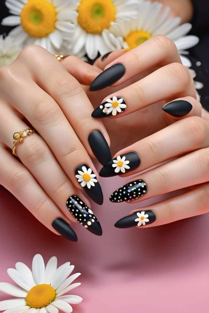 Retro 70s Daisy with Thick Outlines