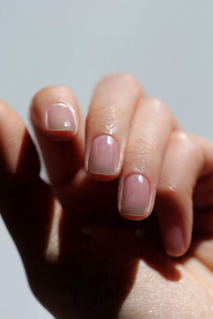 Sheer Jelly Nails Using Regular Polish