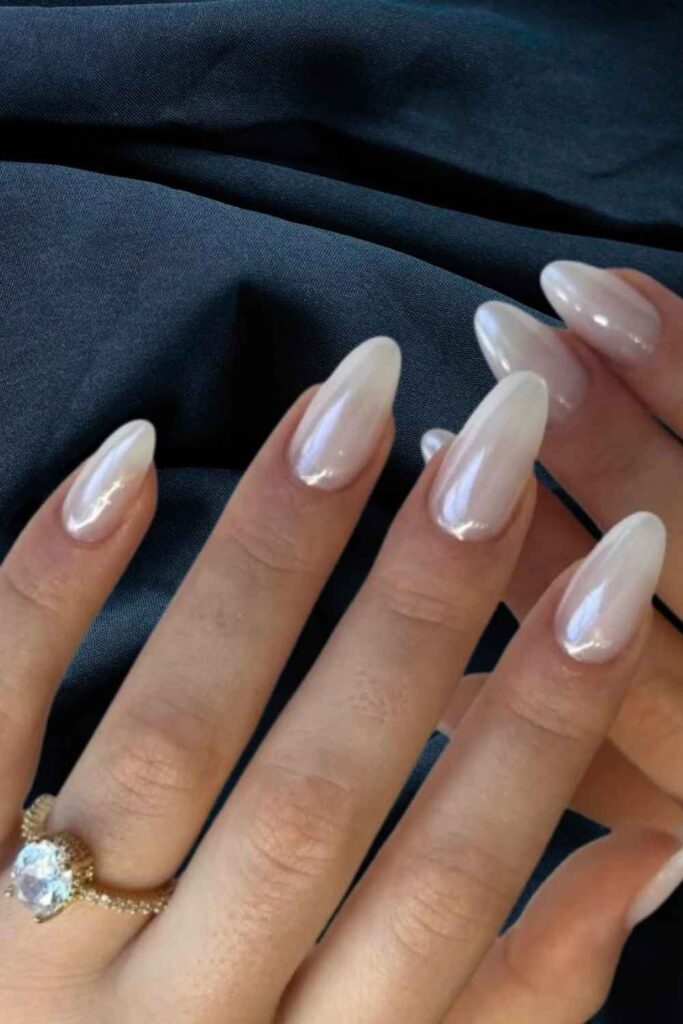 Sheer Milky White with a Barely-There Shimmer