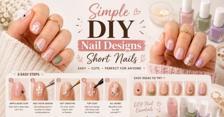 Simple DIY Nail Designs Short Nails