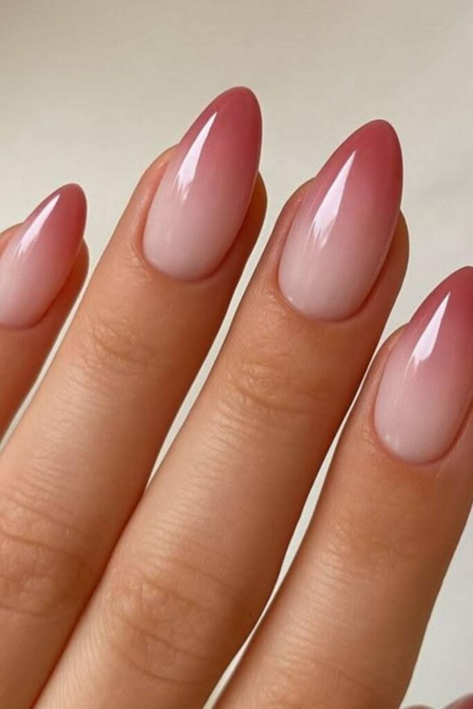 43 Blooming Gel Nail Art Ideas That Look Like They Took Hours (But Didn't) 2 Soft Blush Bloom on a Sheer Nude Base