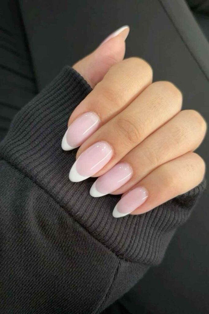 25 Square French Tip Acrylic Nails That Look Expensive Without Trying 3 Soft Pink Base with Barely-There White Tips