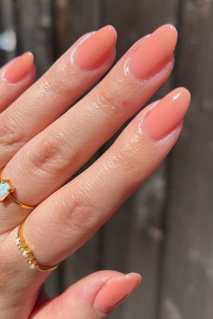 Sunrise Orange Sheer Nails