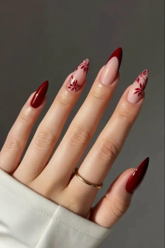 Warm Brick Red Crème with Dried Flower Accent