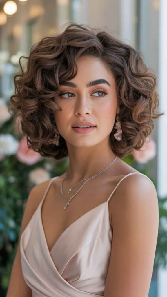 Bob with Voluminous Curls