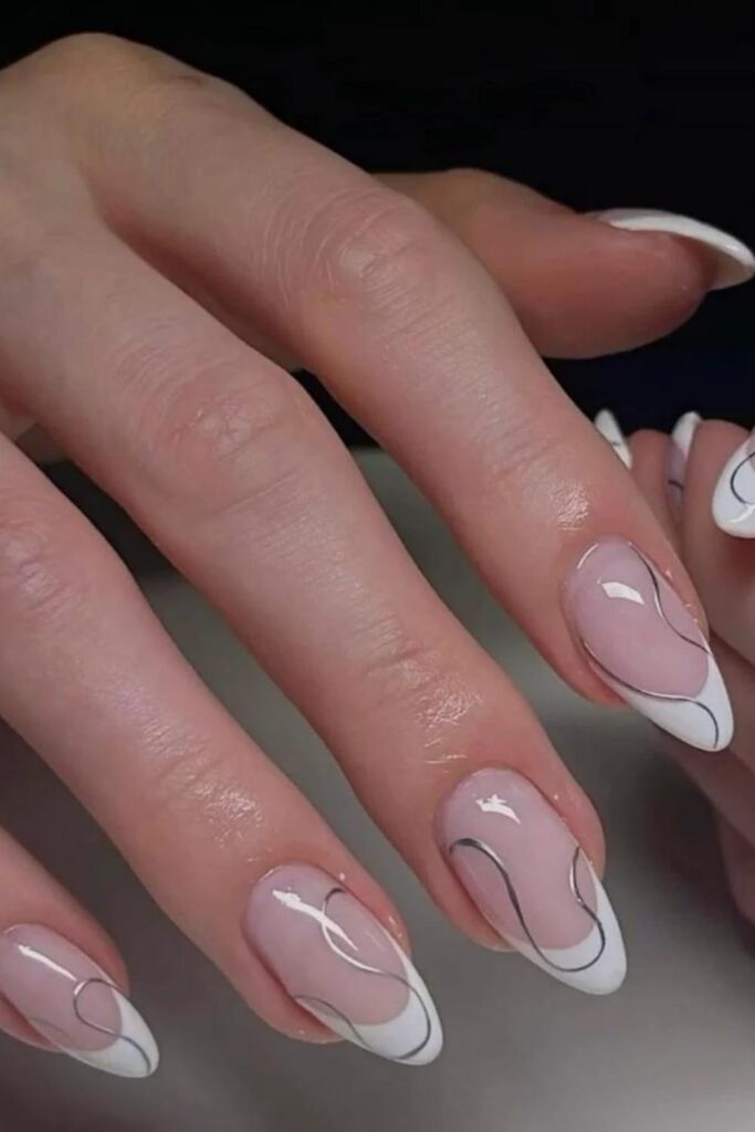 40 Best Marble Nail Art Ideas That Look Expensive But Are Easier Than You Think 2 Classic White and Gray Swirl on Nude Base