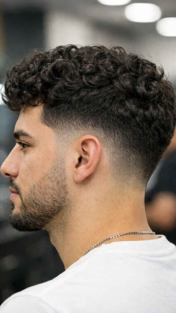 Curly Low Taper Fade