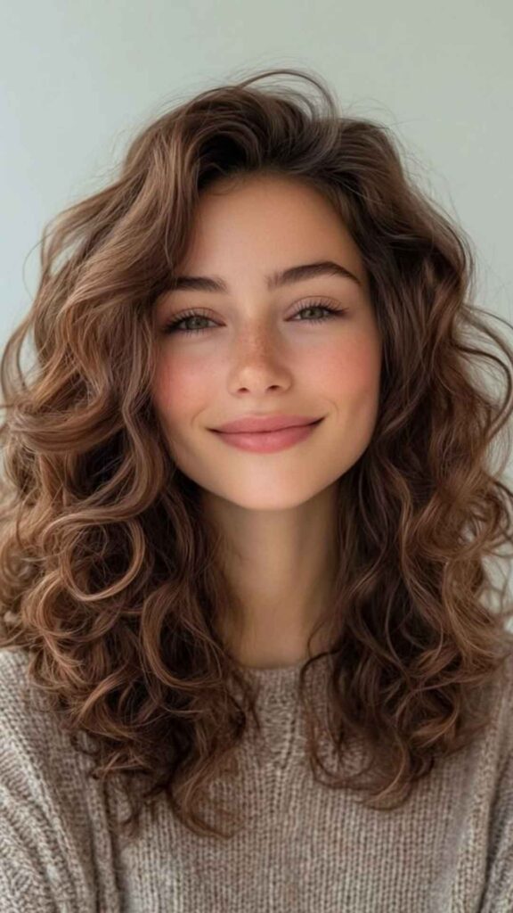 Curly Mid-Length Cut