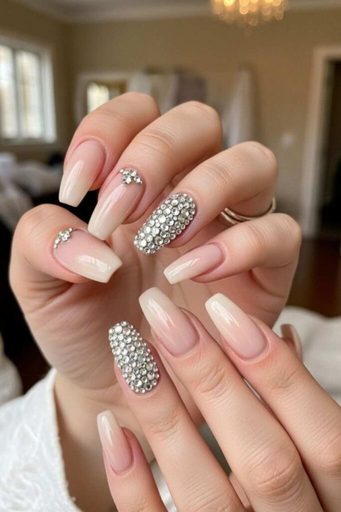 35 Stunning Nail Designs You'll Absolutely Want to Copy This Year 2026 8 Gem, Crystal, and Metallic Nail Designs