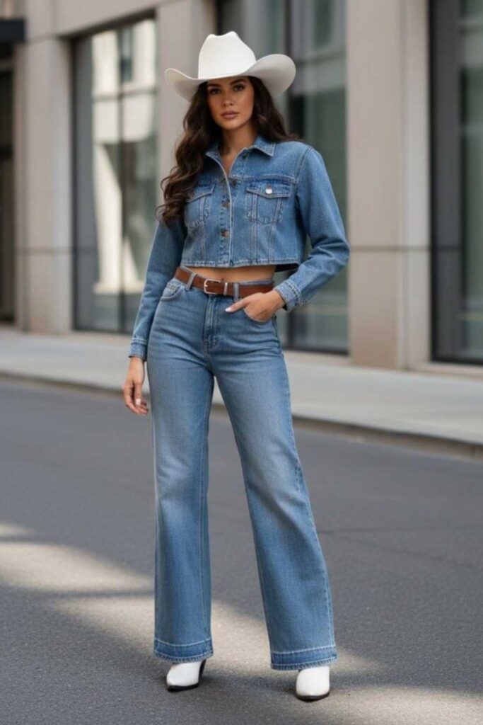 Modern Denim Cowgirl Aesthetic