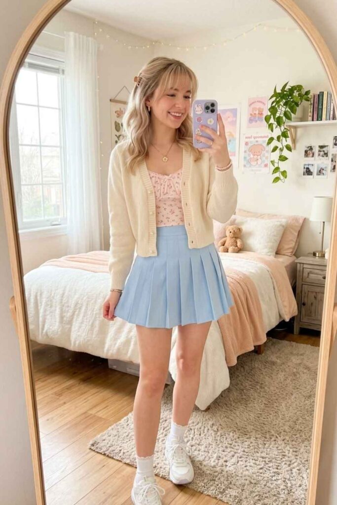 Pastel Preppy Outfit Combinations