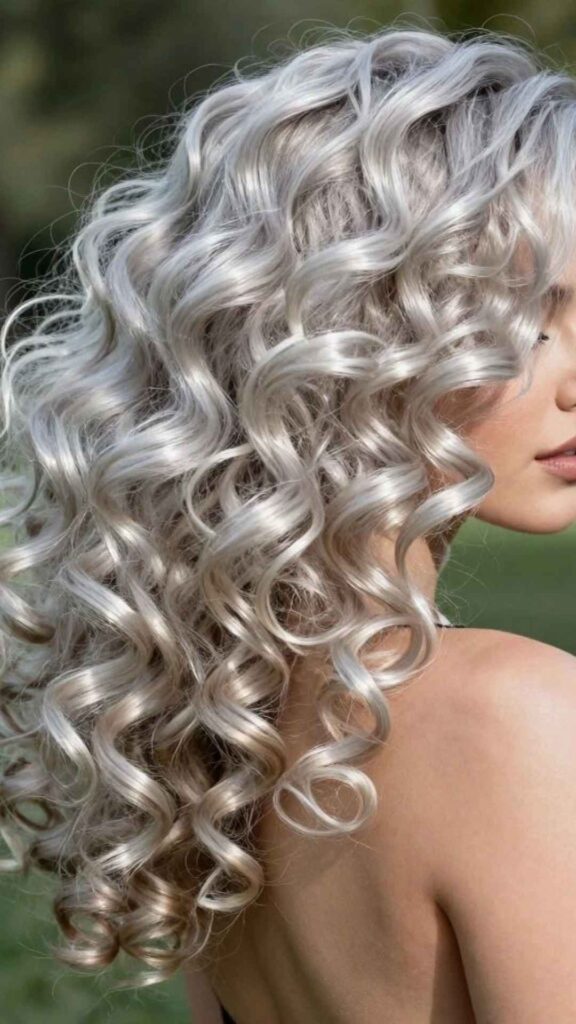 Silver Hair with Soft Curls