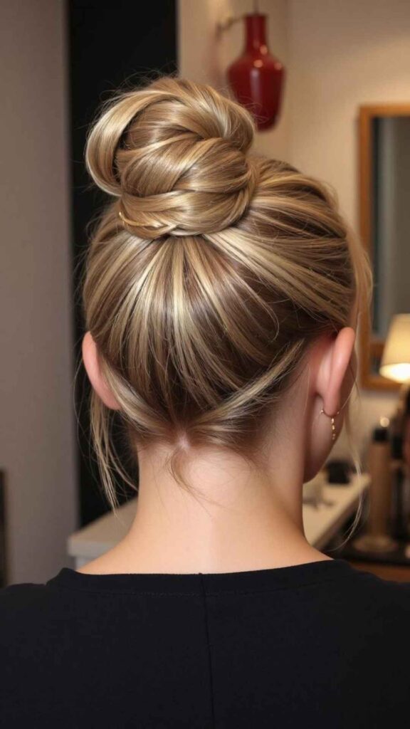 Sleek Topknot Hairstyle