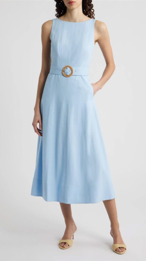 Sleeveless Midi Dress + Lightweight Blazer