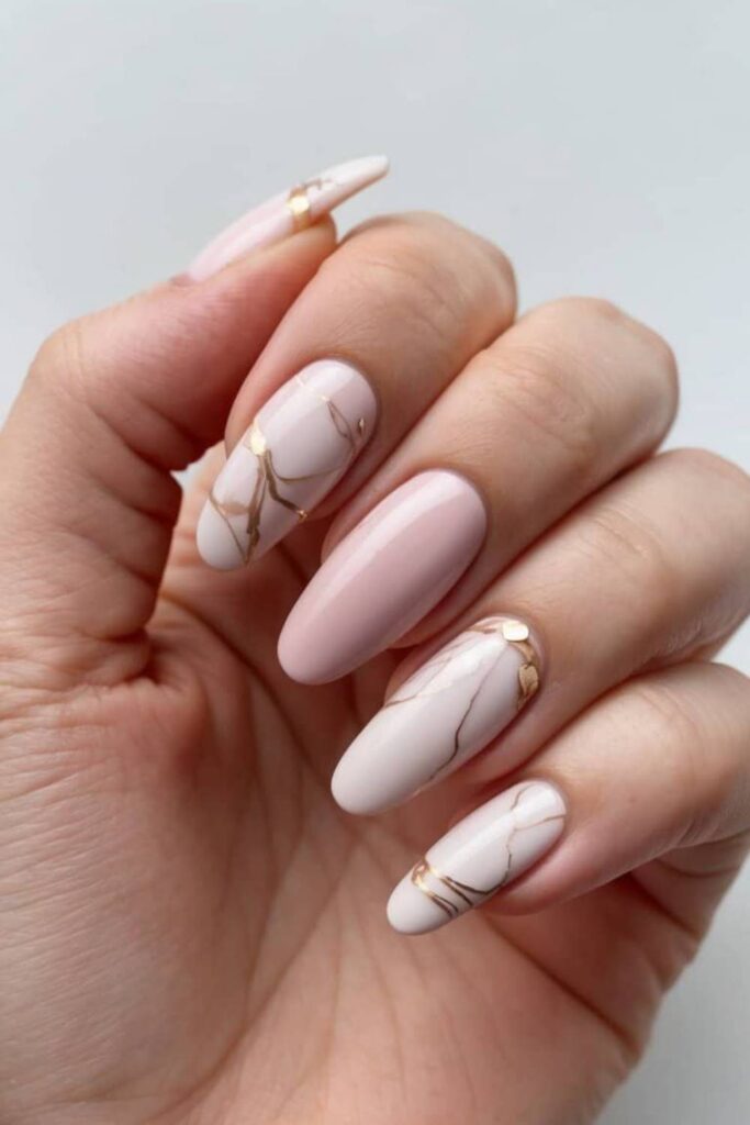40 Best Marble Nail Art Ideas That Look Expensive But Are Easier Than You Think 15 Taupe Marble with Barely-There Veining