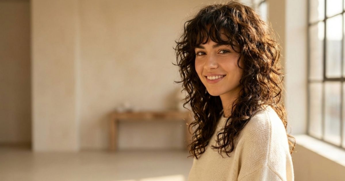 Curly Hair Wolf Cut