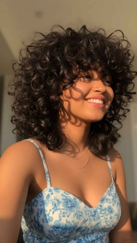 25 Best Curly Hair Wolf Cut Ideas for Every Curl Type in 2026 6 How to Style a Curly Wolf Cut