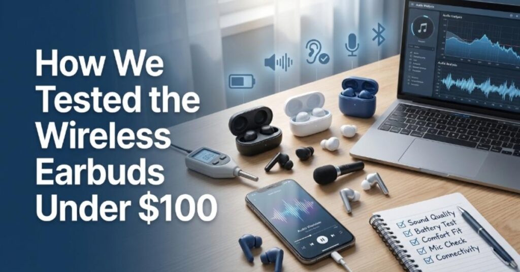 11 Best Wireless Earbuds Under $100 in 2026 (Tested & Expert Reviewed) 3 How We Tested the Best Wireless Earbuds Under $100